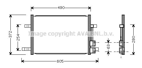 AVA QUALITY COOLING Конденсатор, кондиционер FD5327